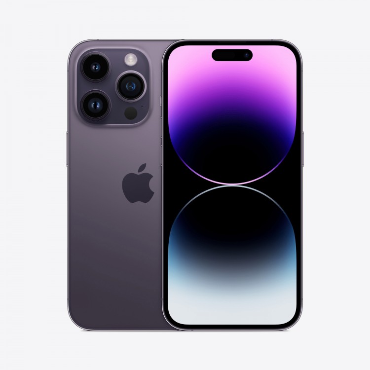 iPhone 14 Pro 256Гб (1 sim + eSIM / 76% / Заменен дисплей) Темно-фиолетовый - Б/У ★★★☆☆