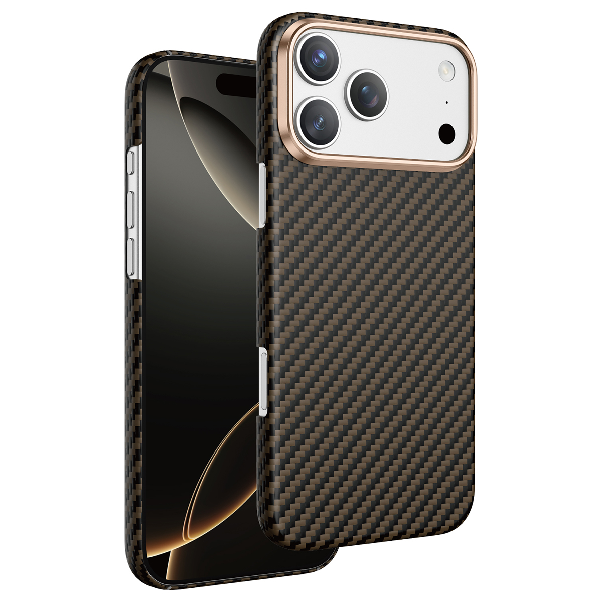 Чехол KeePhone Kevlar Diago MagSafe Case для iPhone 17 Pro Max, Бронзовый