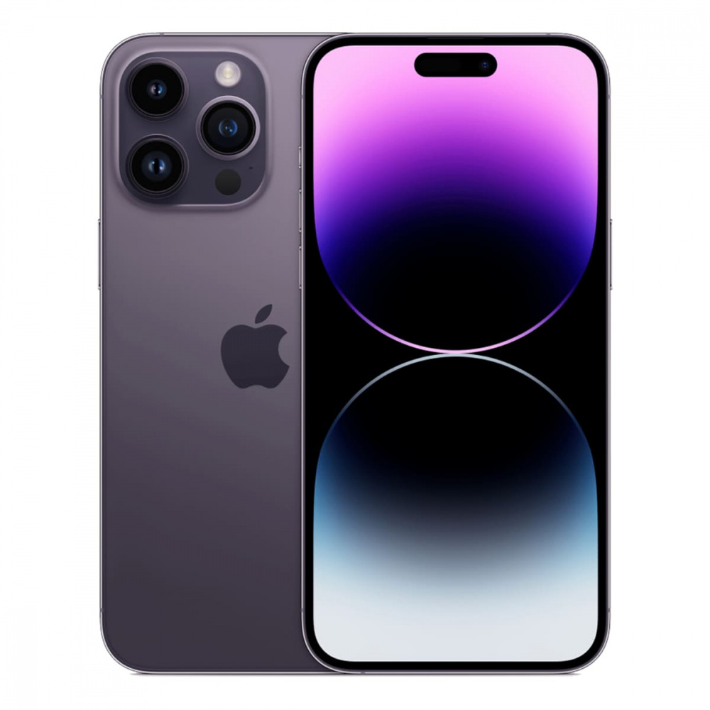 iPhone 14 Pro Max 256Гб (1 sim + eSIM / 75% / Без коробки) Темно-фиолетовый - Б/У ★★★☆☆