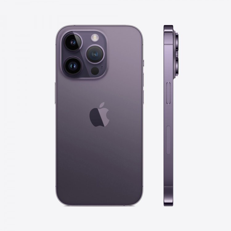 iPhone 14 Pro 256Гб (1 sim + eSIM / 76% / Заменен дисплей) Темно-фиолетовый - Б/У ★★★☆☆