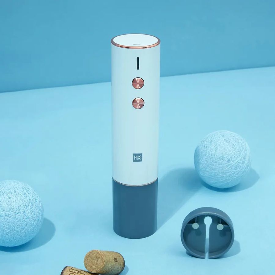 Электрический штопор Huo Hou Electric Wine Opener Gift Box, Голубой