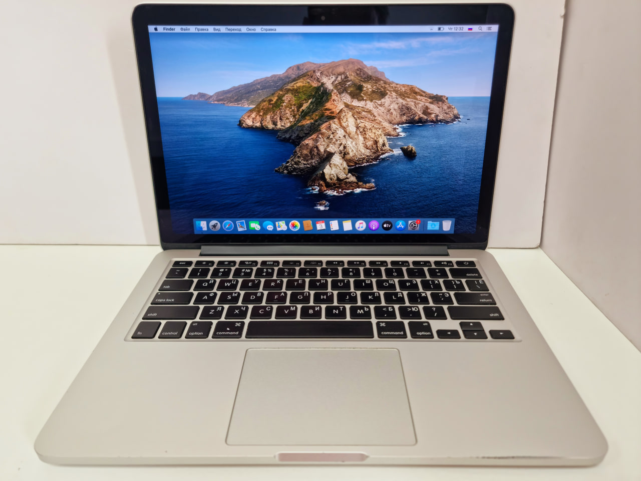 MacBook Pro 13" Retina, 2012, Core i5 2,5Ггц, 8Гб, SSD 256Гб, Intel HD4000, MD213, 433 цикла / Без коробки, Серебристый - БУ